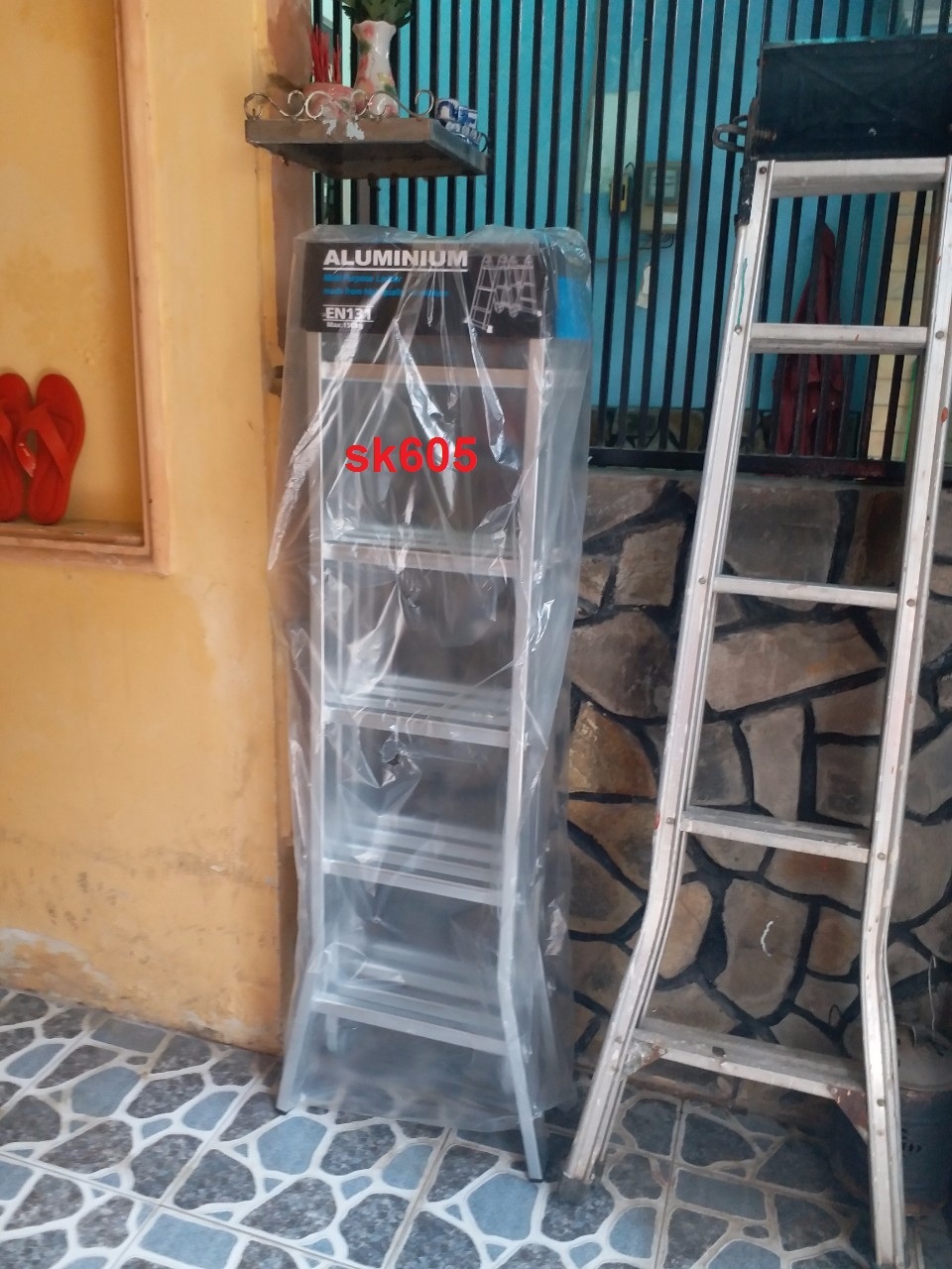 Sk605 a2.9 i 5.8m thang nhôm gấp 4 đoạn sumika sk 605
