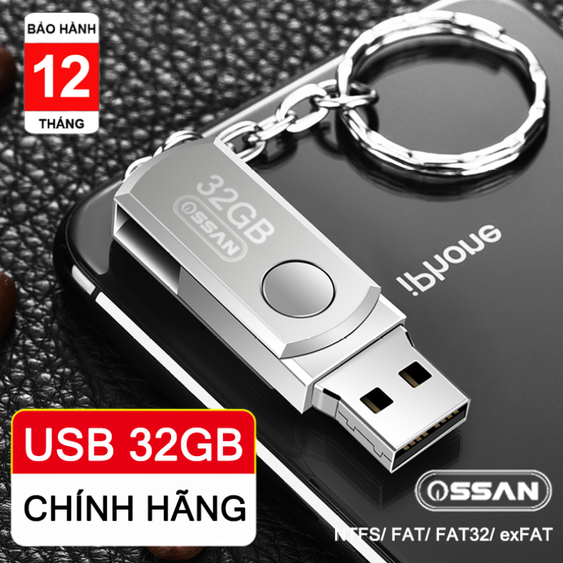 Bảng giá [TẶNG OTG] USB ossan 32GB 2.0 INOX chống nước tốt S1 Phong Vũ