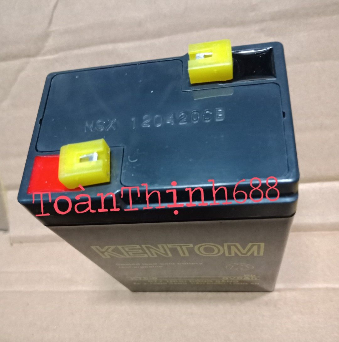 [HCM]Bình ắc quy khô 6v Kentom (6v5Ah)