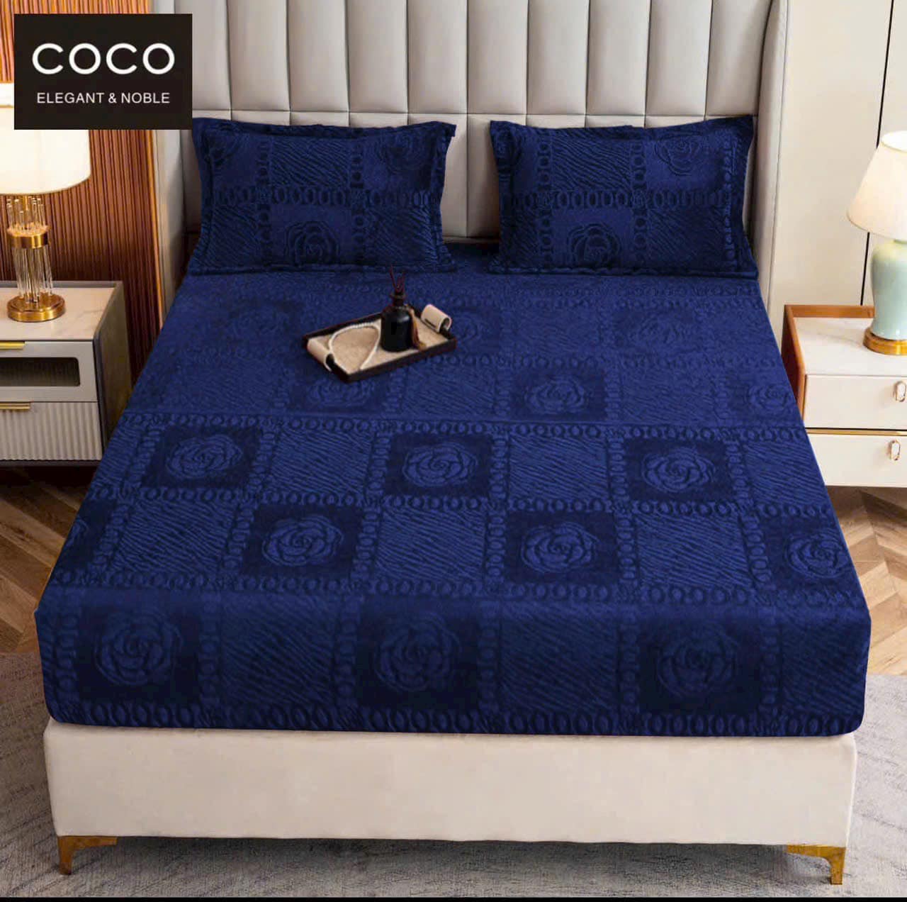 Ga gối nỉ nhung thu đông coco phiên bản mới 2024 - ga giường bọc nệm 15cm trở về, ga gối mèm mịn