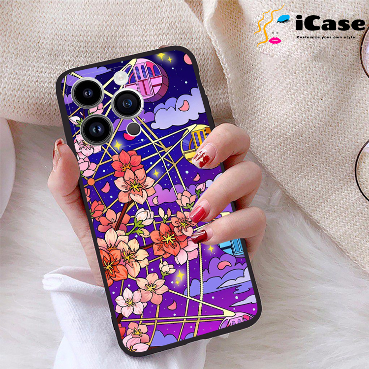 Ốp lưng iphone 14 pro viền dẻo tpu bst purple