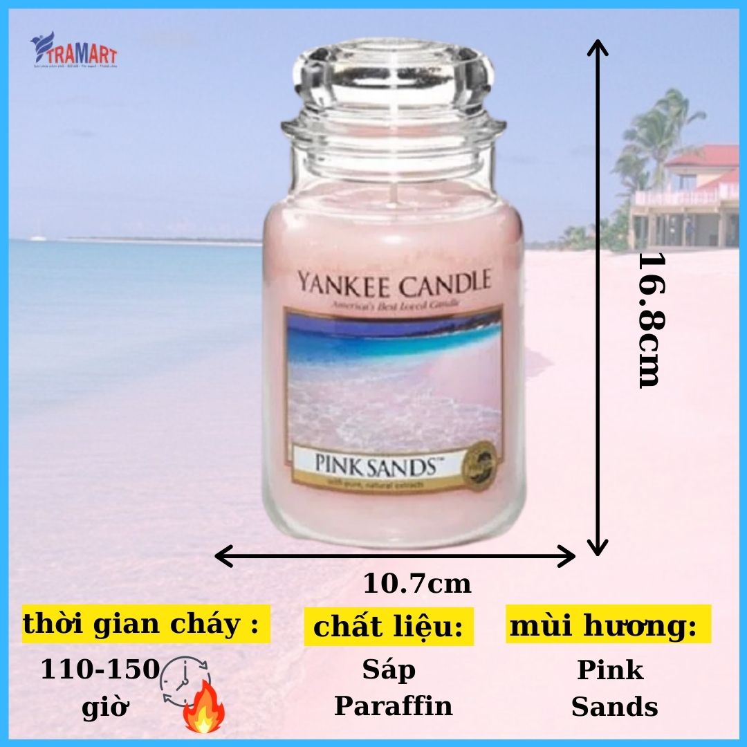 Hũ nến thơm Pink Sands Yankee Candle YAN5791 (Size L 623g)