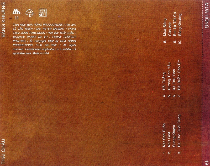 Bộ 6 đĩa cd tiếng hát Thái Châu 2