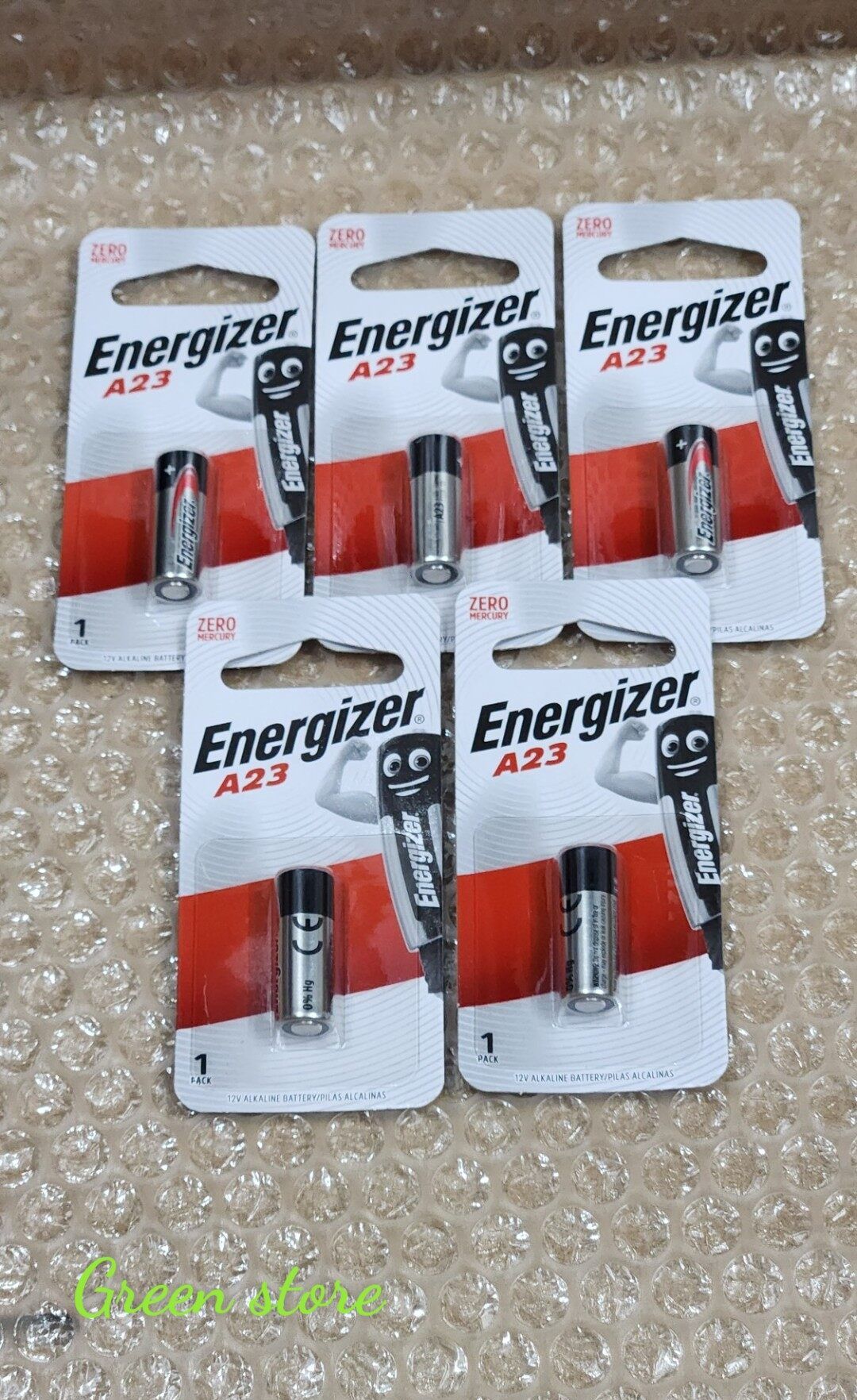 Combo 5 vỉ pin A23 / 23A Energizer Alkaline 12V chuyên dùng cho remote cửa, chống trộm, chuông cửa