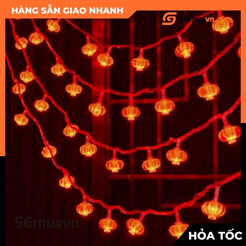 Dây đèn LED hình Lồng đèn Trang trí Nhà cửa