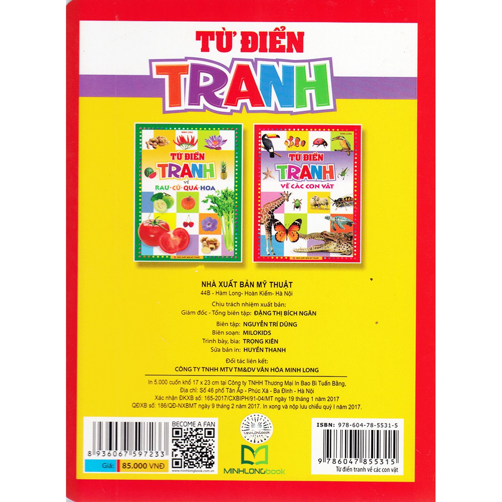 Sách: Từ Điển Tranh Về Các Con Vật (Bìa Cứng)