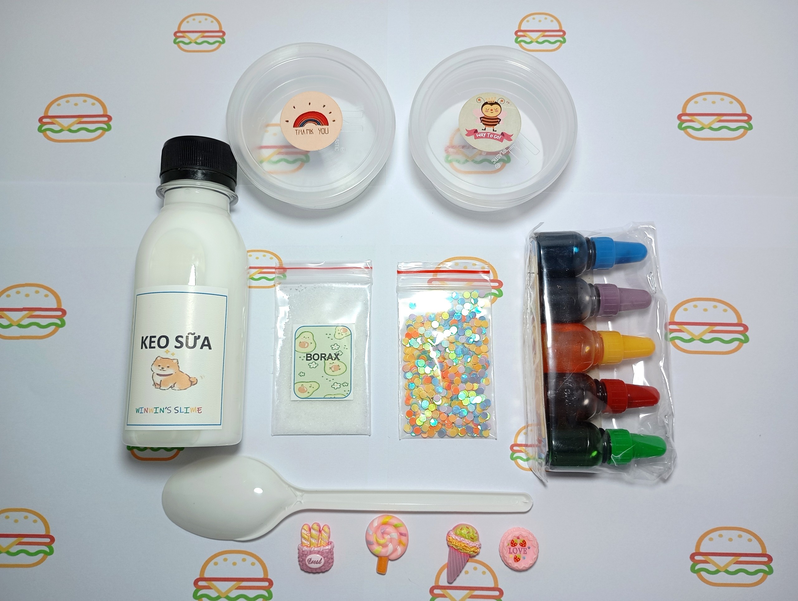 (BK24) KIT LÀM SLIME BASIC - DỤNG CỤ LÀM SLIME CƠ BẢN, AN TOÀN, ĐƠN GIẢN