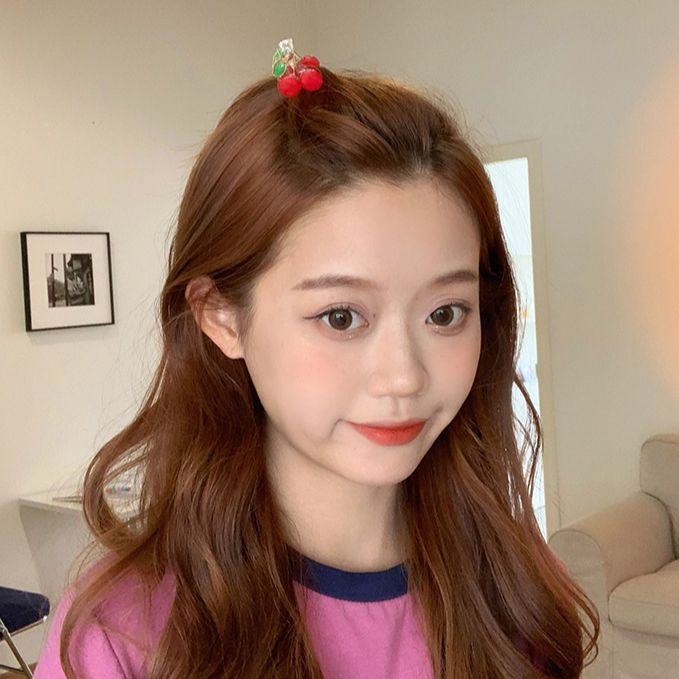 [LIN] Kẹp Tóc Kẹp Mái Hình Cherry Dễ Thương