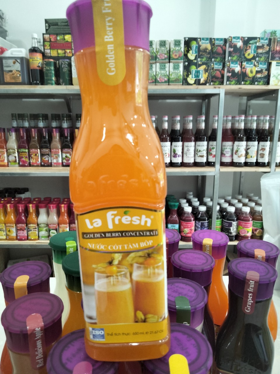 Nước cốt tầm bóp la fresh 650ml date mới dùng pha chế trà trái cây