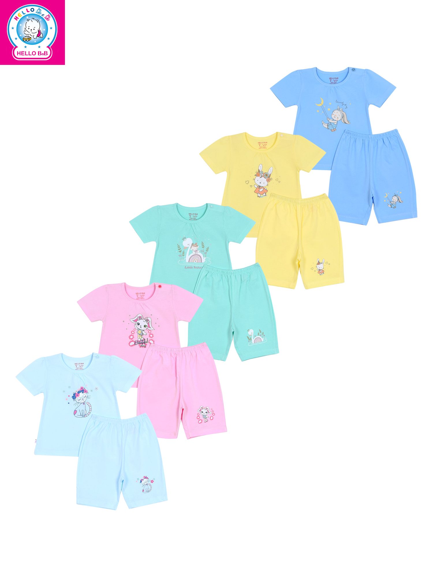 Bộ lửng màu bé gái BN1173 - HELLO BnB