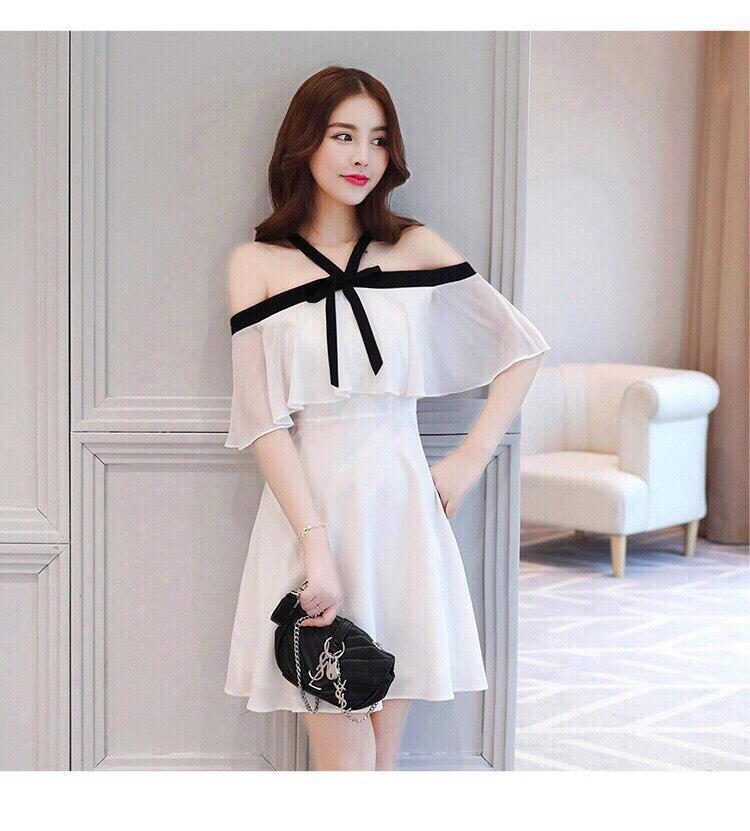 ĐẦM TRỄ VAI THẮT NƠ