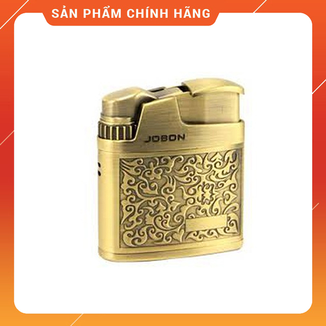 Vỏ bật lửa hộp quẹt gas jobon zb-318 thiết kế đẹp độc lạ họa tiết hoa văn cổ sang trọng - dùng gas đá cao cấp