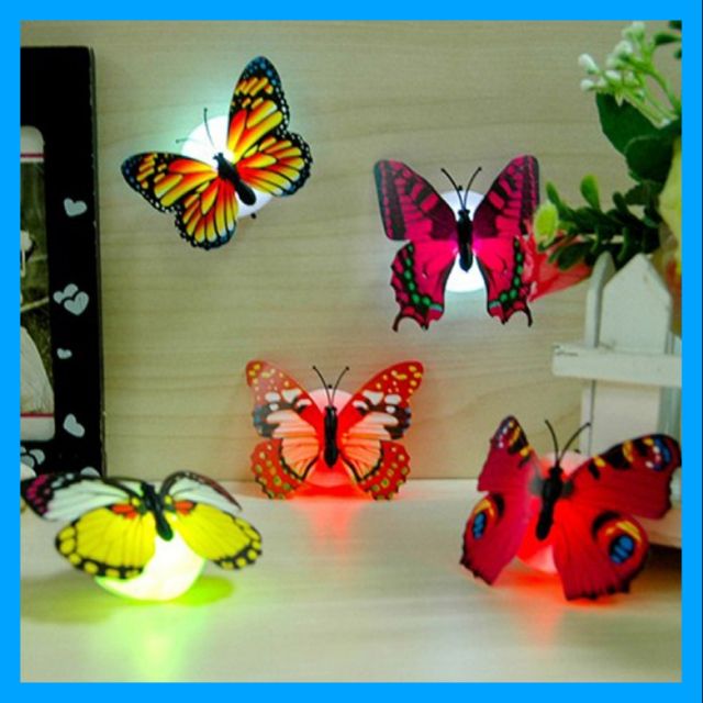 [HCM]Đèn LED hình con bướm xinh xắn dán tường