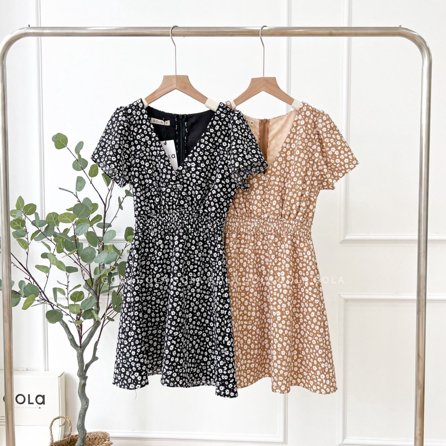 Đầm MISA - đầm hoa nhí smocking eo