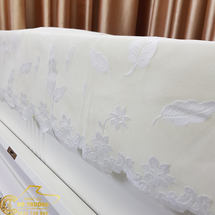 Khăn Phủ Đàn Piano ren trắng
