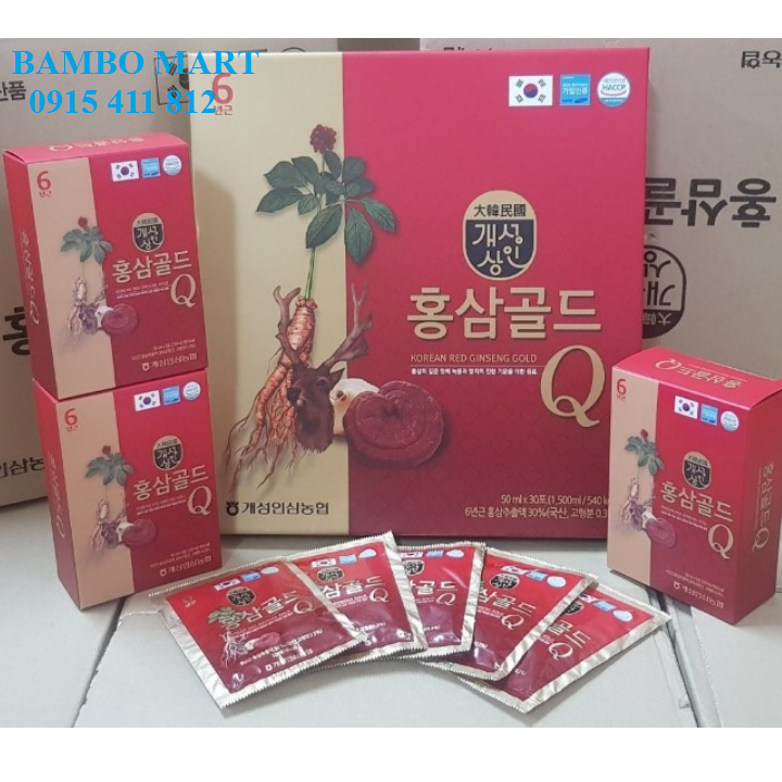 NƯỚC HỒNG SÂM LINH CHI GOLD HÀN QUỐC 30 GÓI