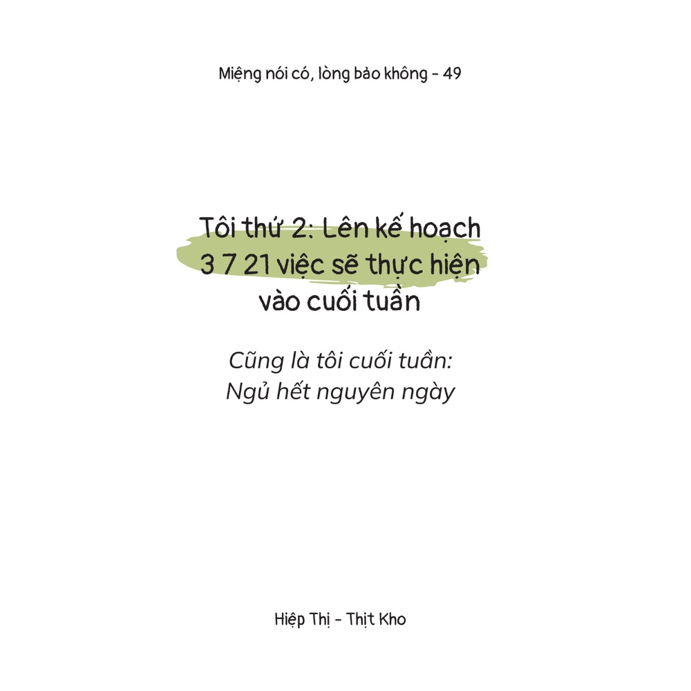 Sách Miệng Nói Có, Lòng Bảo Không - Time Books