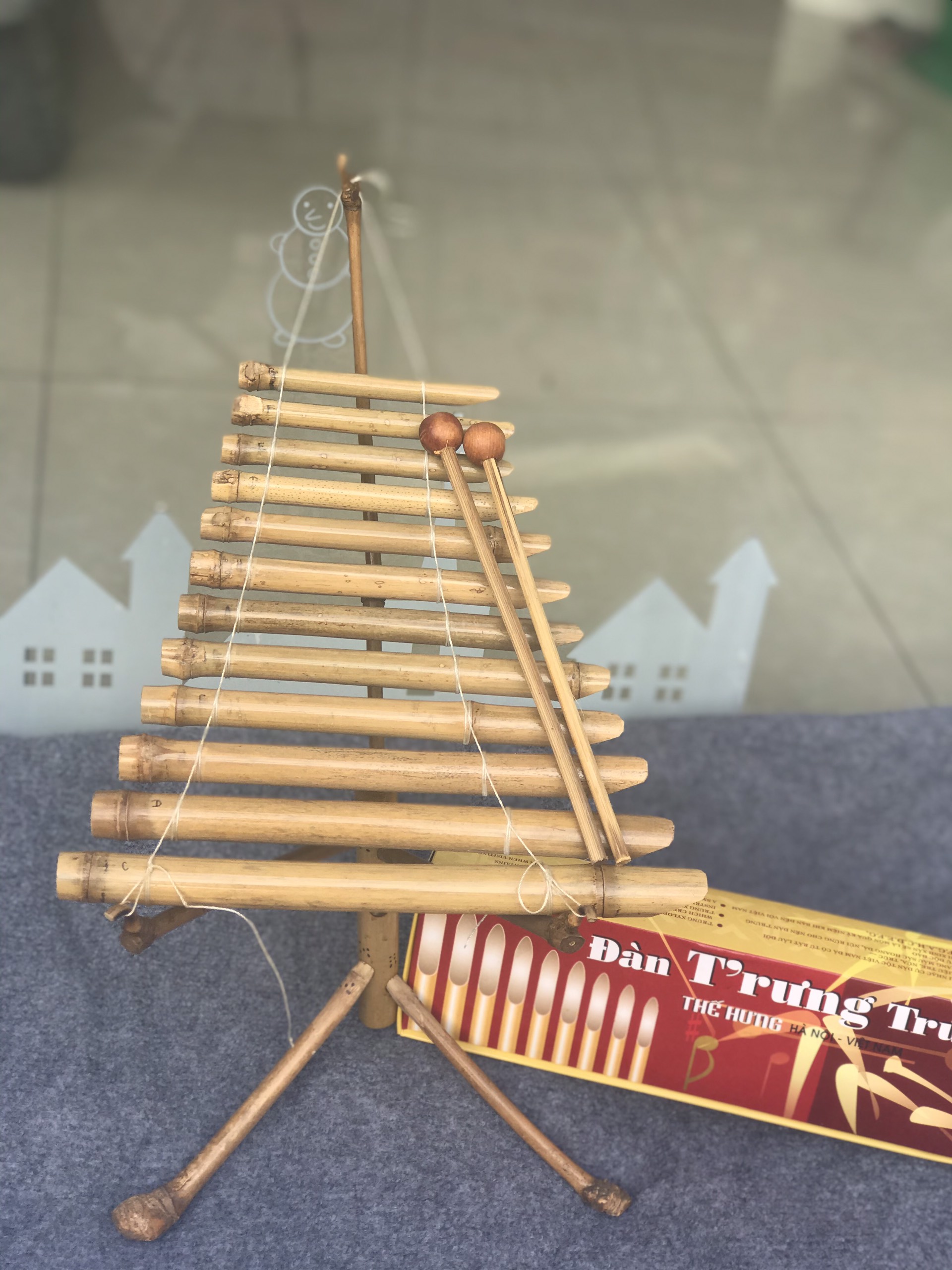 Đàn t’rưng mini nhỏ bằng trúc