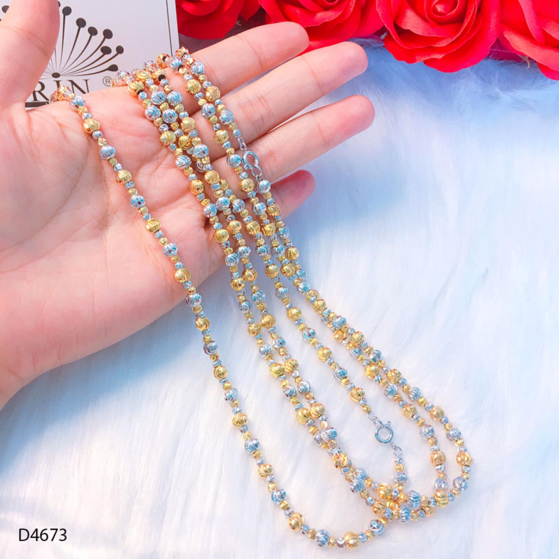 Dây chuyền nữ, dây chuyền bi, dây bi 2 màu thiết kế thời trang  Orin D4673
