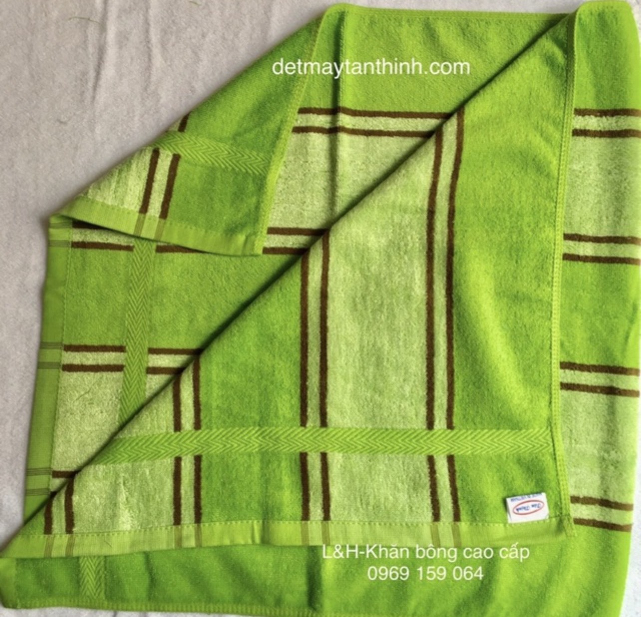 Combo 3 Khăn tắm cotton kẻ sọc Tân Thịnh, KT 50x100cm
