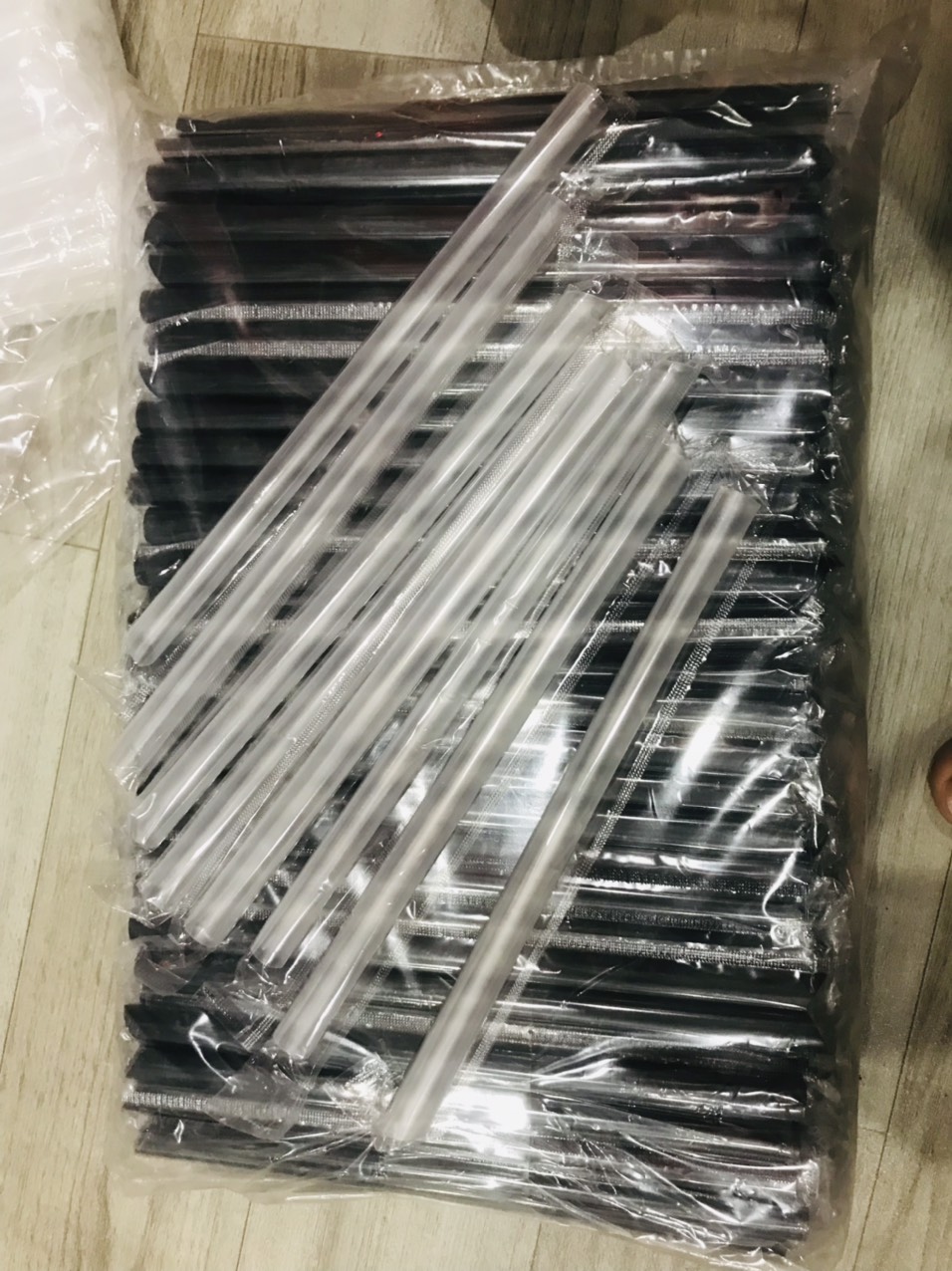 Ống hút trà sữa Cao cấp màng bọc OPP từng chiếc( khoảng 170 pcs )