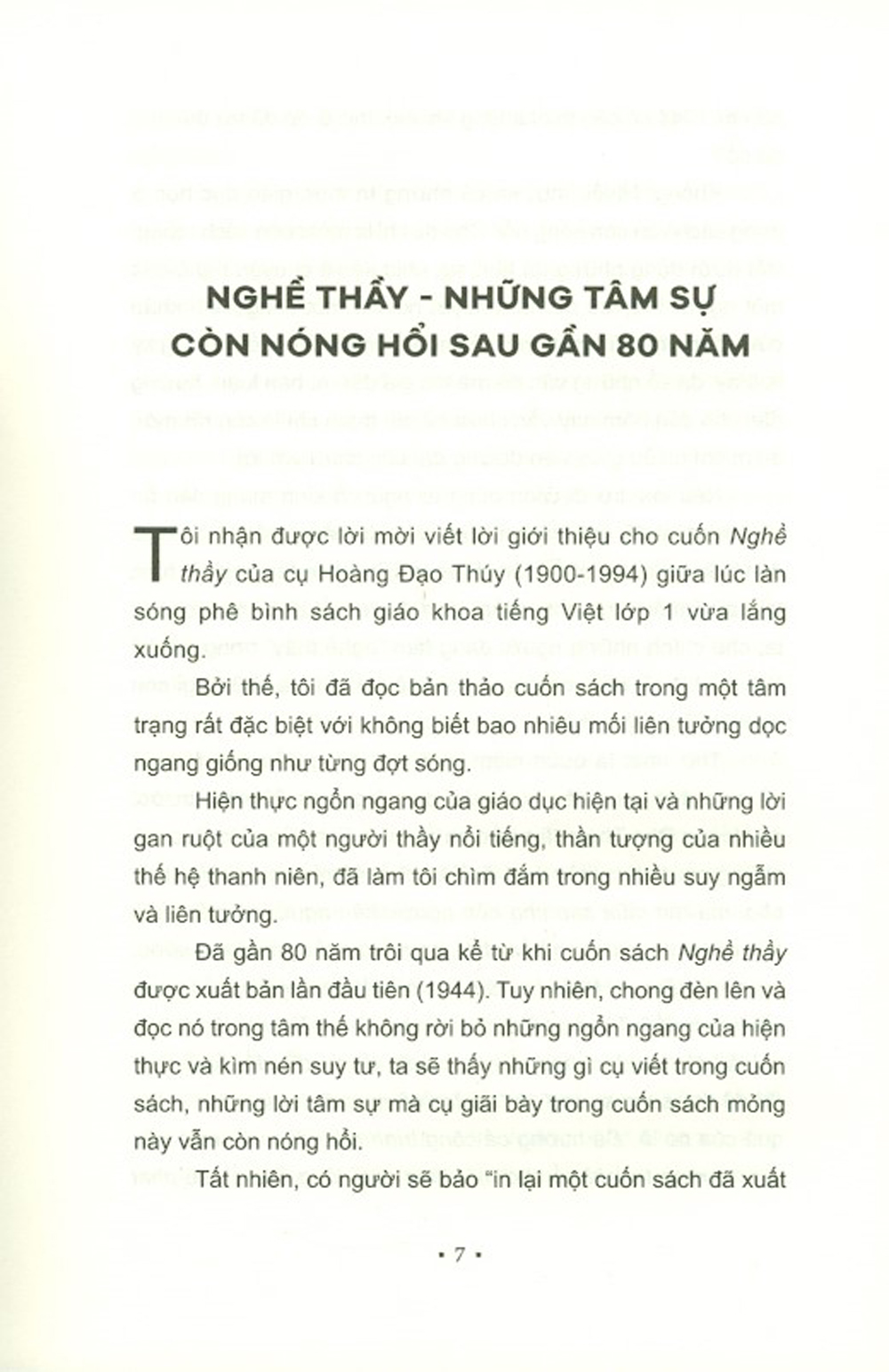 " Nghề Thầy - Làm Cha Mẹ Làm Thầy"
