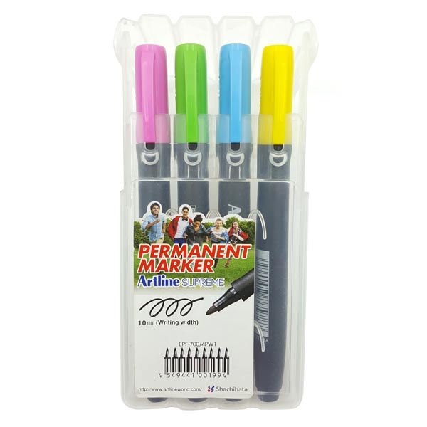 Bộ bút lông dầu artline supreme 4 màu 1mm