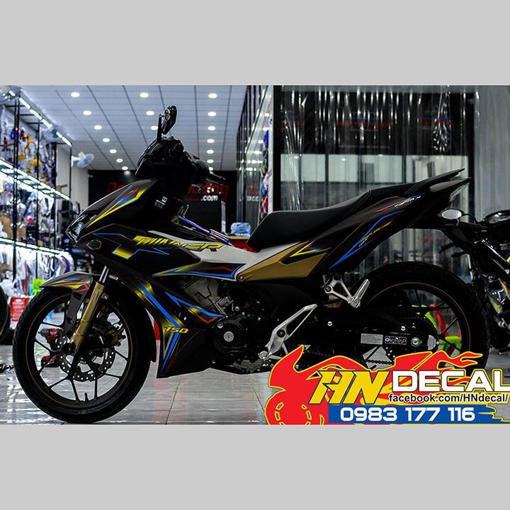 Tem Trùm Winner X Đen Chỉ Cầu Vồng