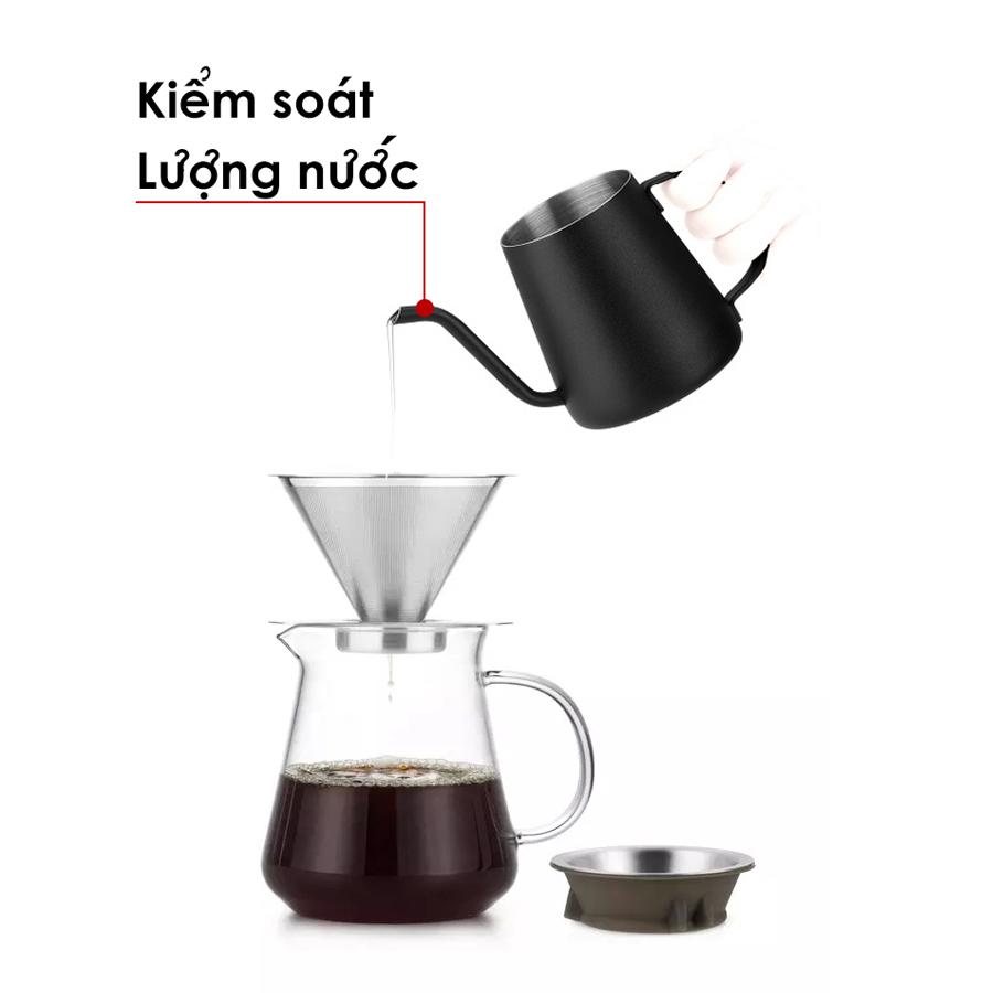 Bình rót cafe vòi dài Samadoyo F121B 300mL