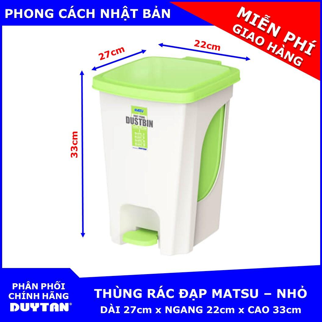 Thùng rác đạp cao cấp MATSU Duy Tân nhỏ - Giao màu mẫu nhiên