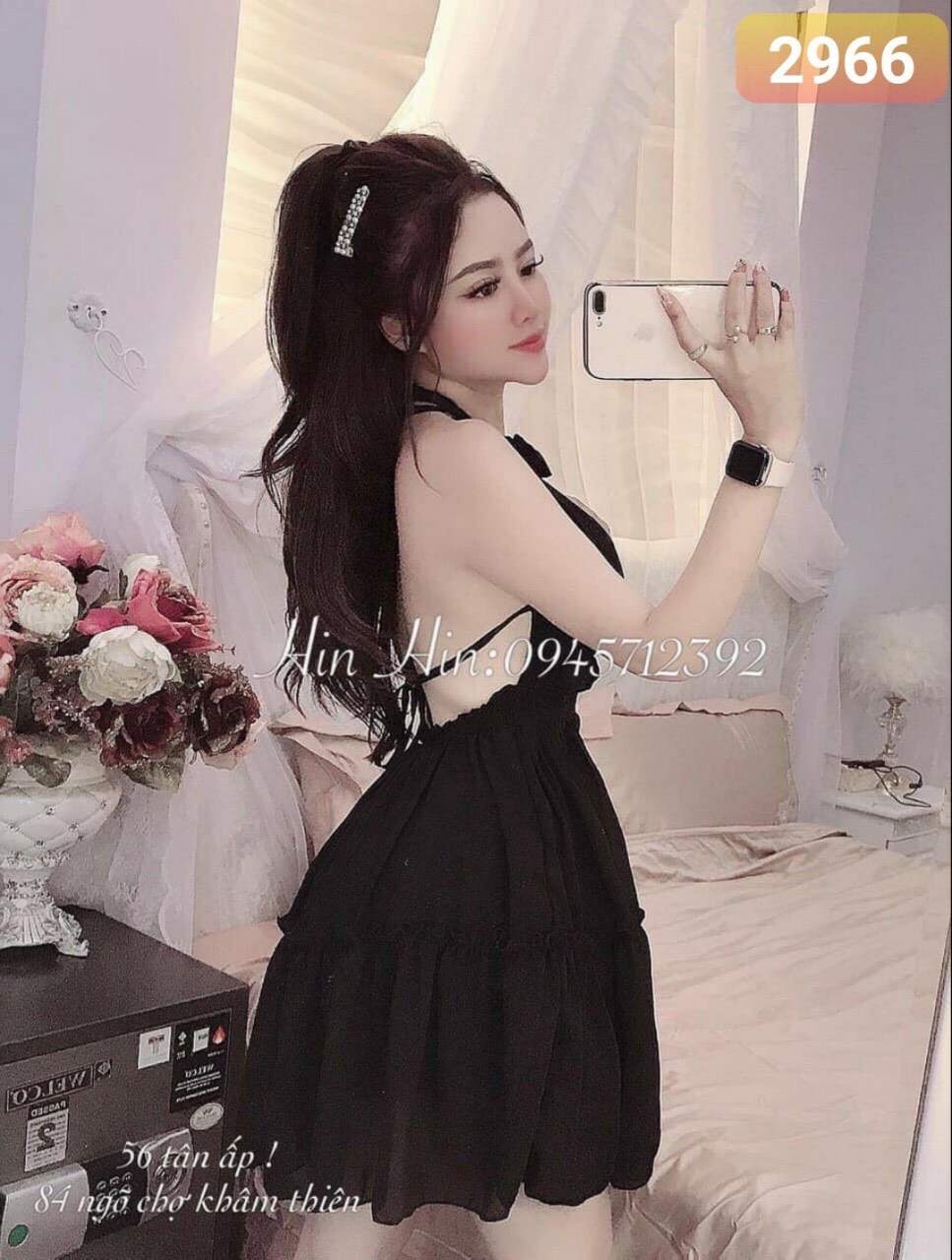 [HCM]Đầm cổ yếm hở lưng siêu quyến rũ
