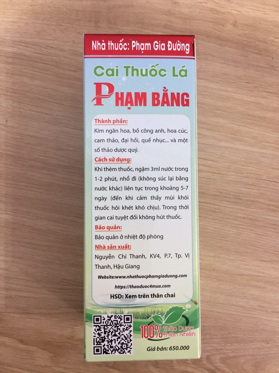 ⚡️FREESHIP⚡️Combo 2 lọ cai thuoc lá Phạm Bằng