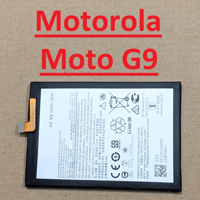 Battery Zin Motorola Moto G9 power battery mc50 capacity 6000mAh battery for replacement parts