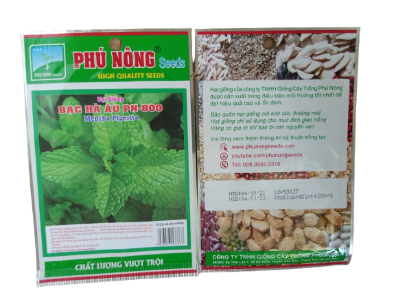 HẠT GIỐNG BẠC HÀ ÂU PN GÓI 200mg