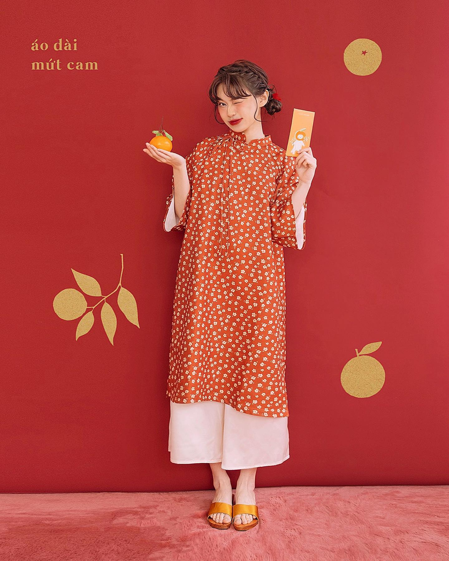 Set áo dài (kèm quần) Naked by V - Mứt Tết
