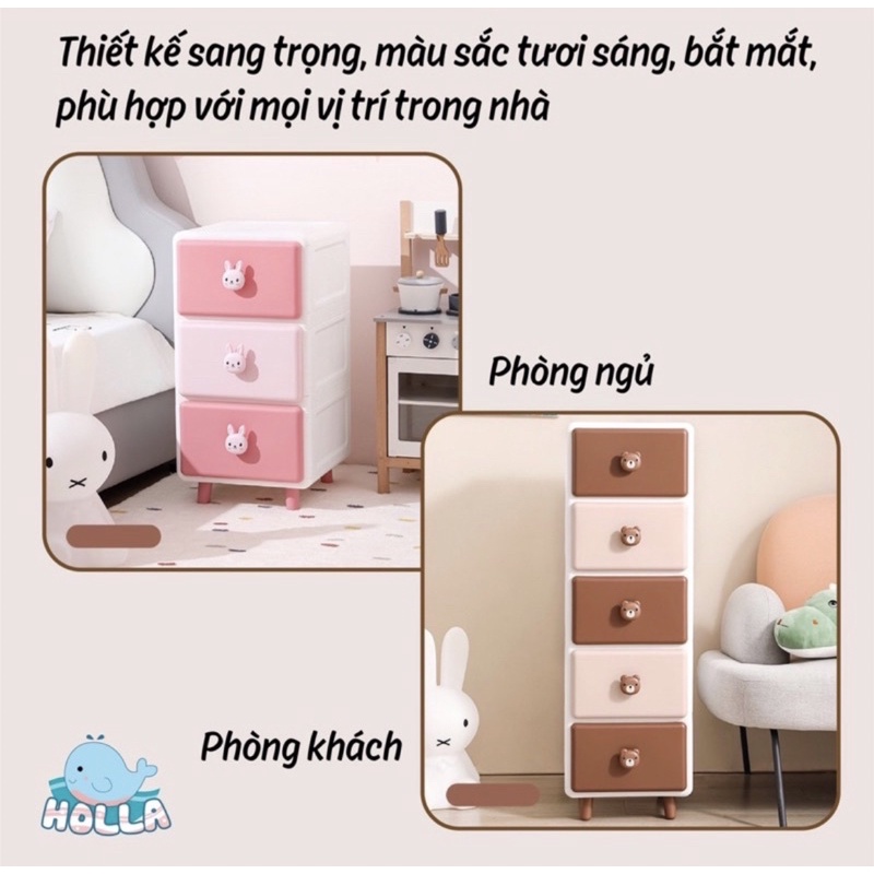 Tủ Đa Năng Gấu/Thỏ Cao Cấp Holla