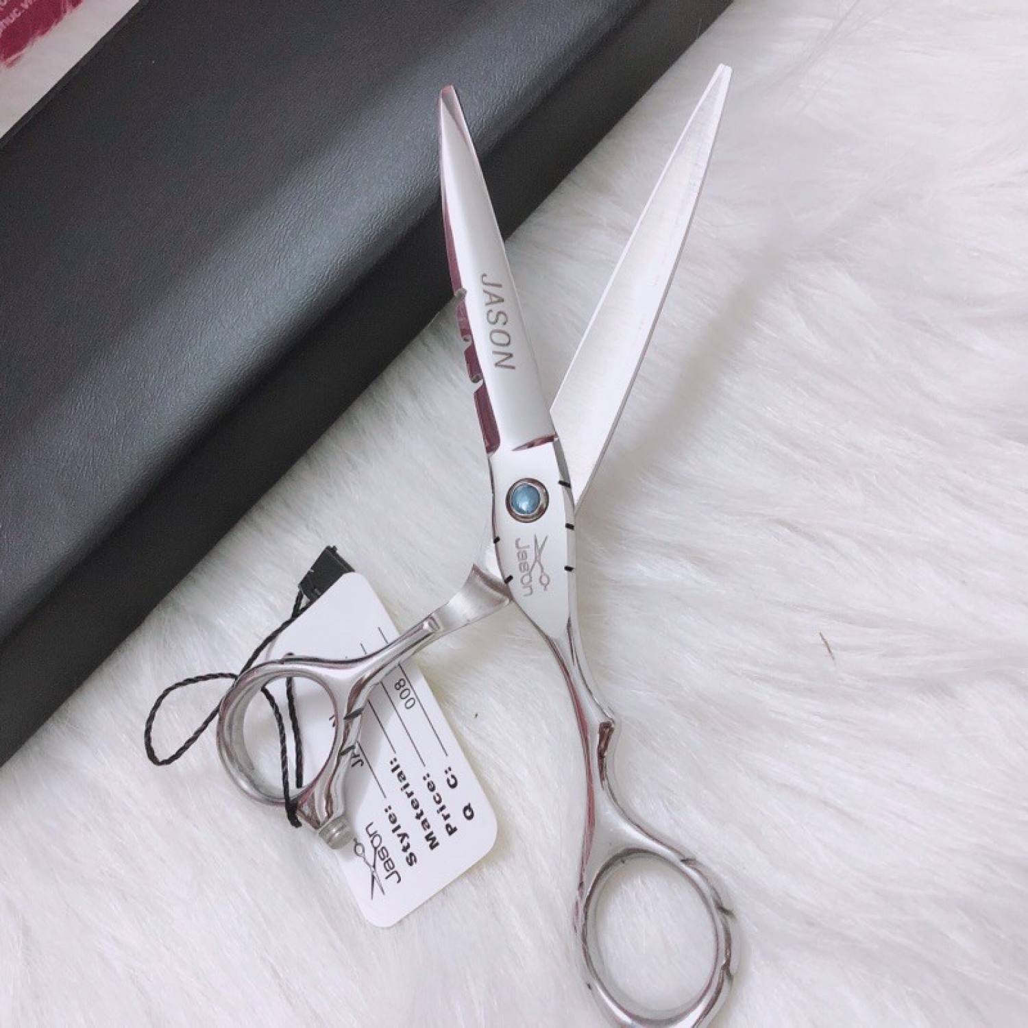 Kéo cắt tóc barber Jason Nhật bản chuyên nghiệp Tặng Ví bao da đựng kéo )