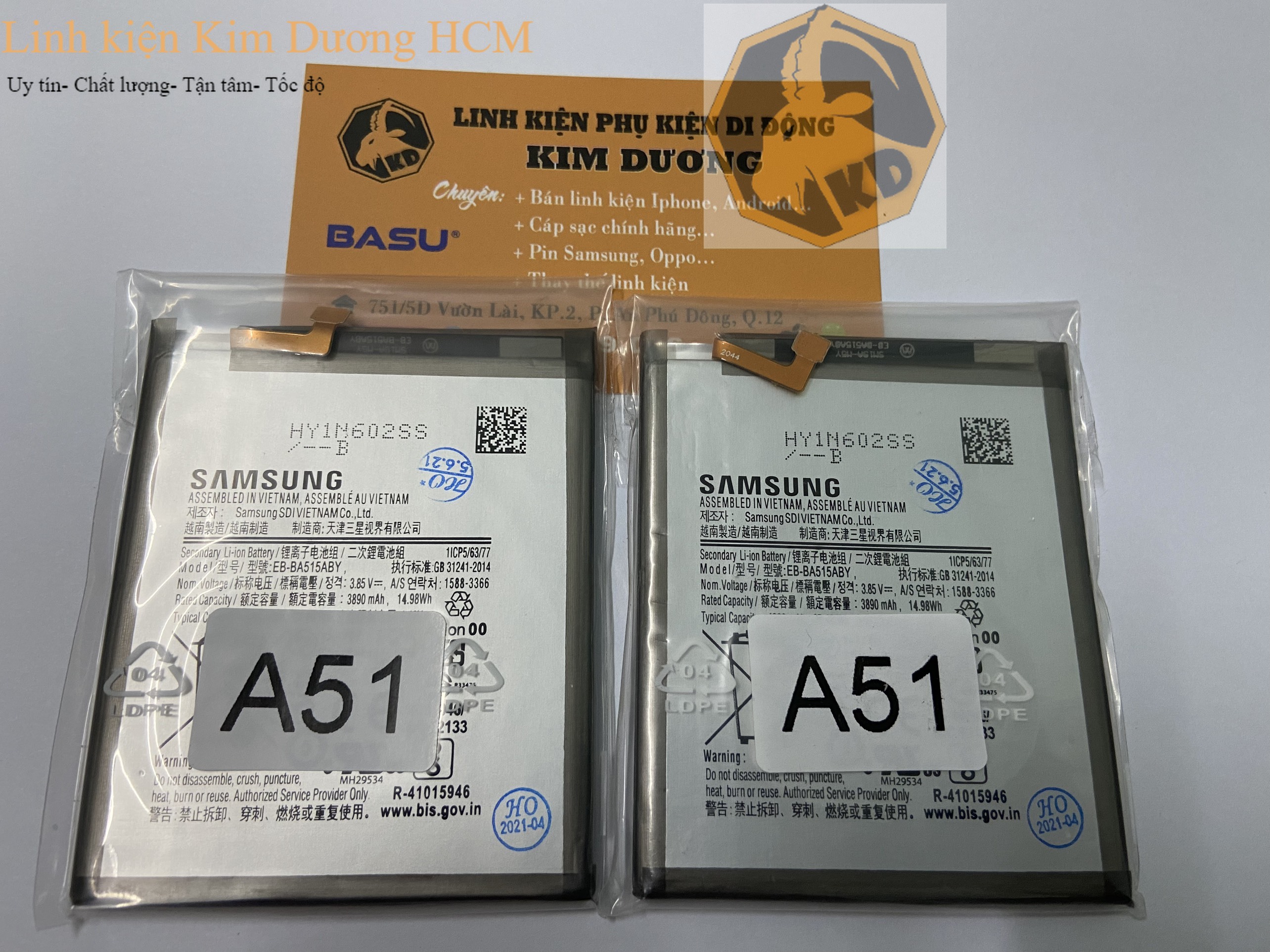 [HCM]Pin Samsung Galaxy A51 (Mã pin: EB-BA515ABY 3890mAh) !