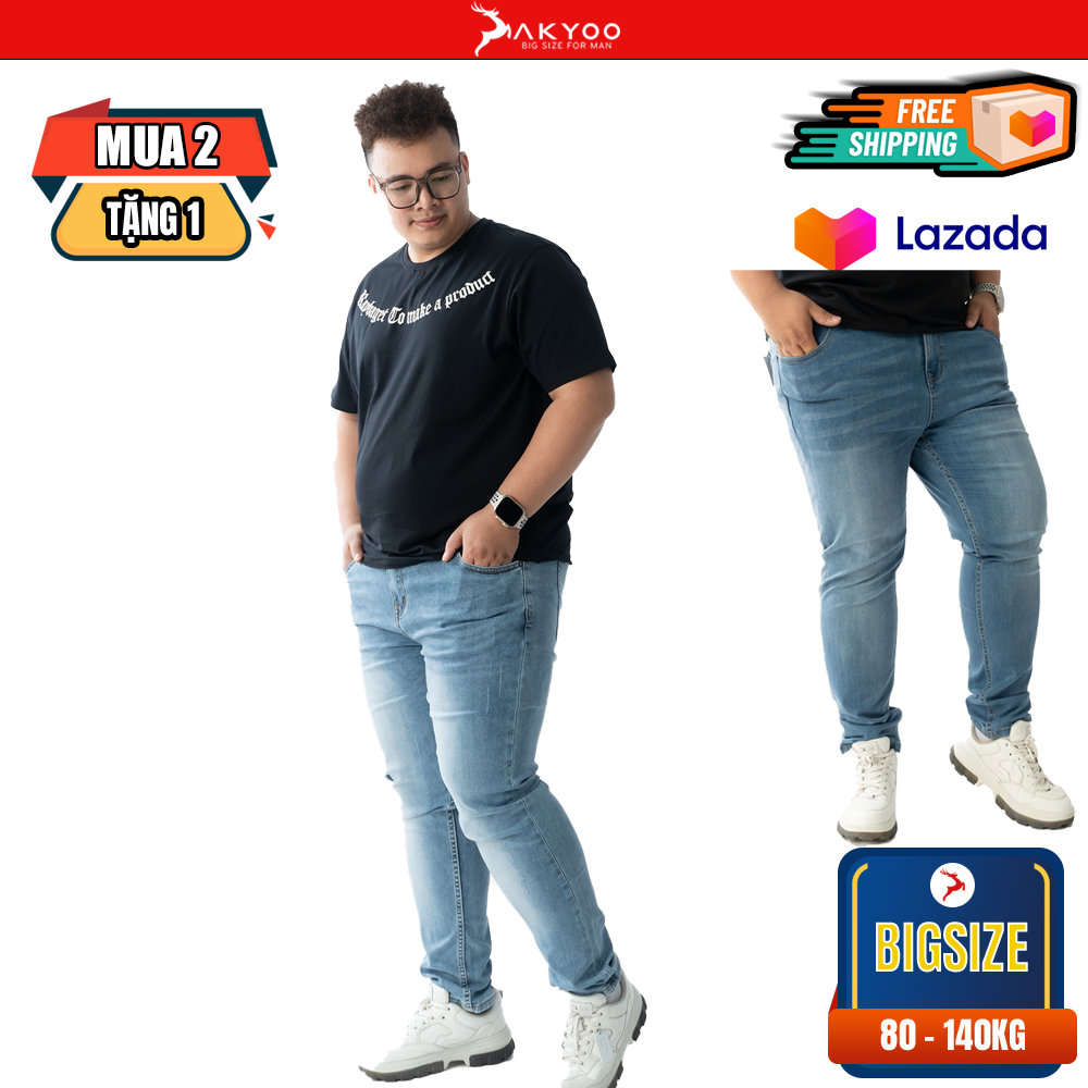 Quần Jean Nam Big Size 80-140kg Chất Vải&hellip;