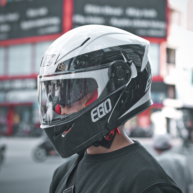 Mũ Bảo Hiểm Fullface Lật Hàm EGO E9 – 2 Kính