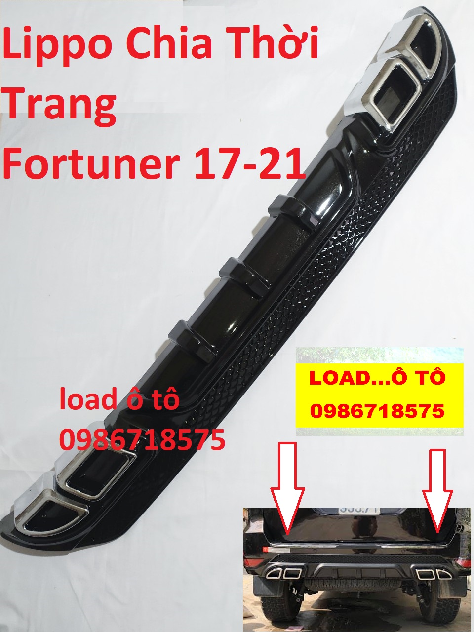 Lip chia pô, lippo chia fortuner 2022-17 mẫu chia kiểu mới