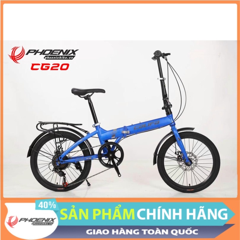 [Phoenixbike.vn] Xe đạp gấp 20 inch Califa CG20 6 tốc độ