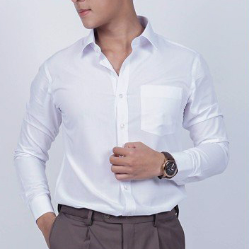 Áo sơ mi trắng PHANTIN nam tay dài