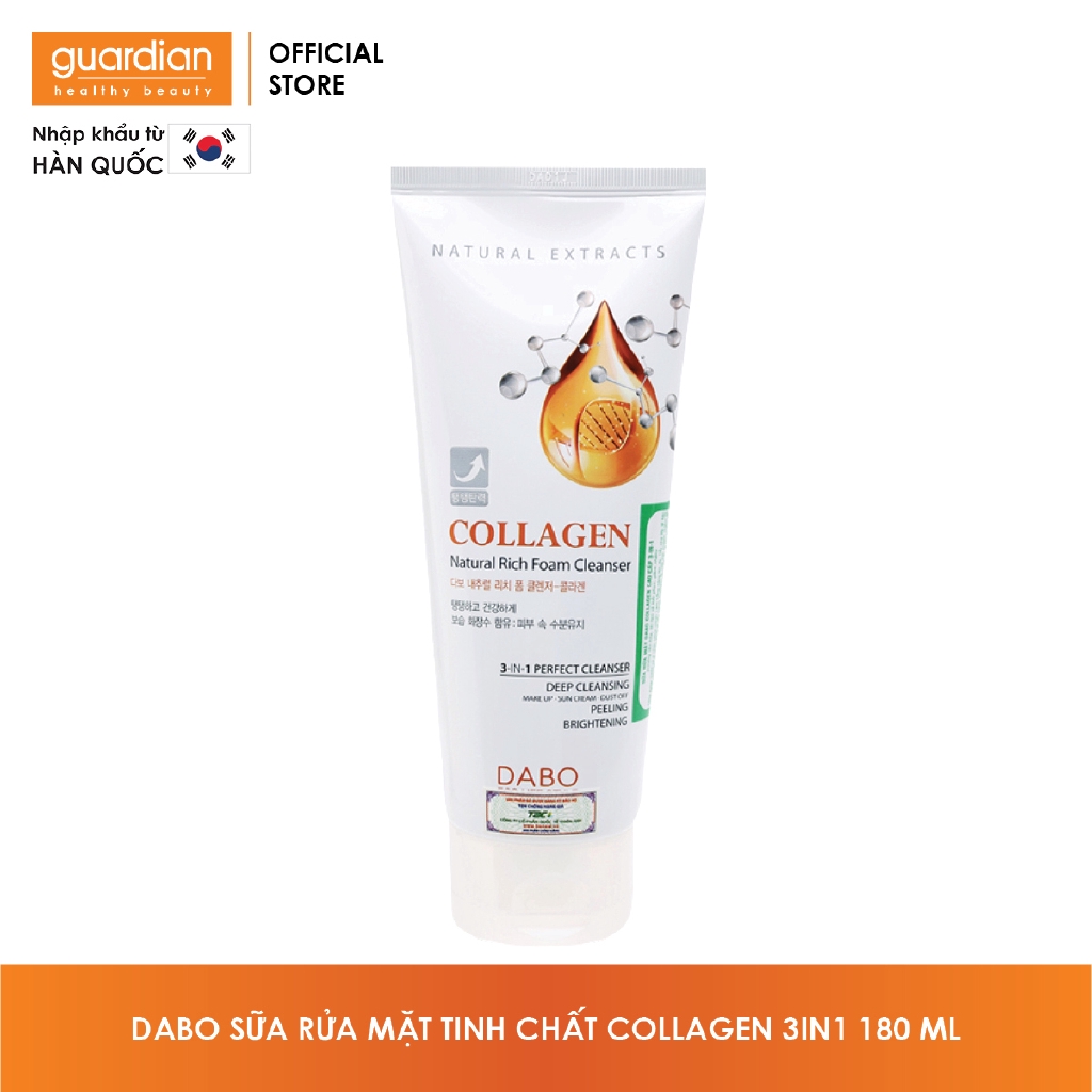 Sữa Rửa Mặt Tinh Chất Collagen 3 In 1 DABO 180Ml