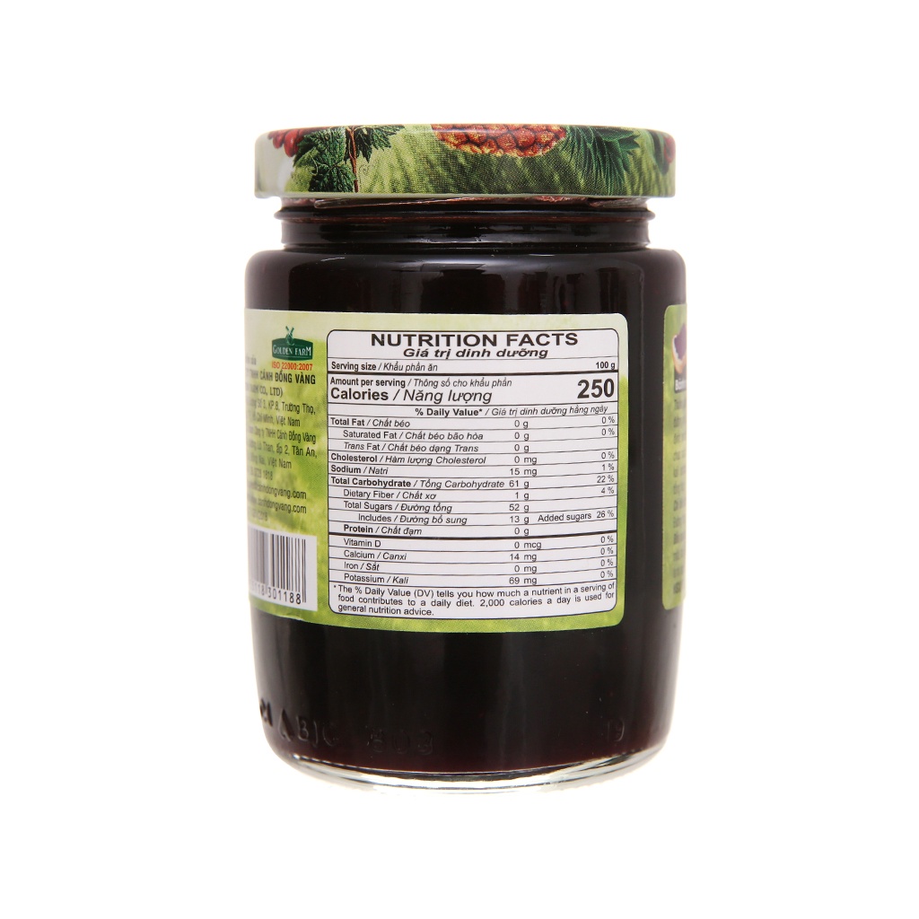 Mứt việt quất Golden Farm (210g)