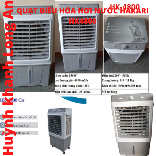 QUẠT HƠI NƯỚC HAKARI HK4800 CÓ XE ĐẨY