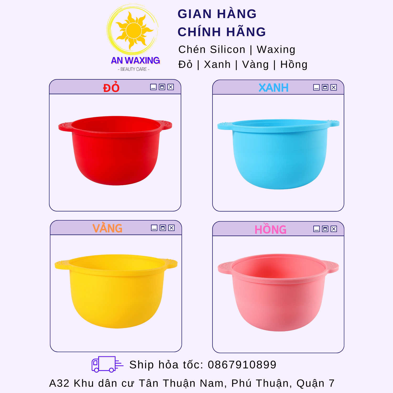 Chén nấu sáp wax lông silicon
