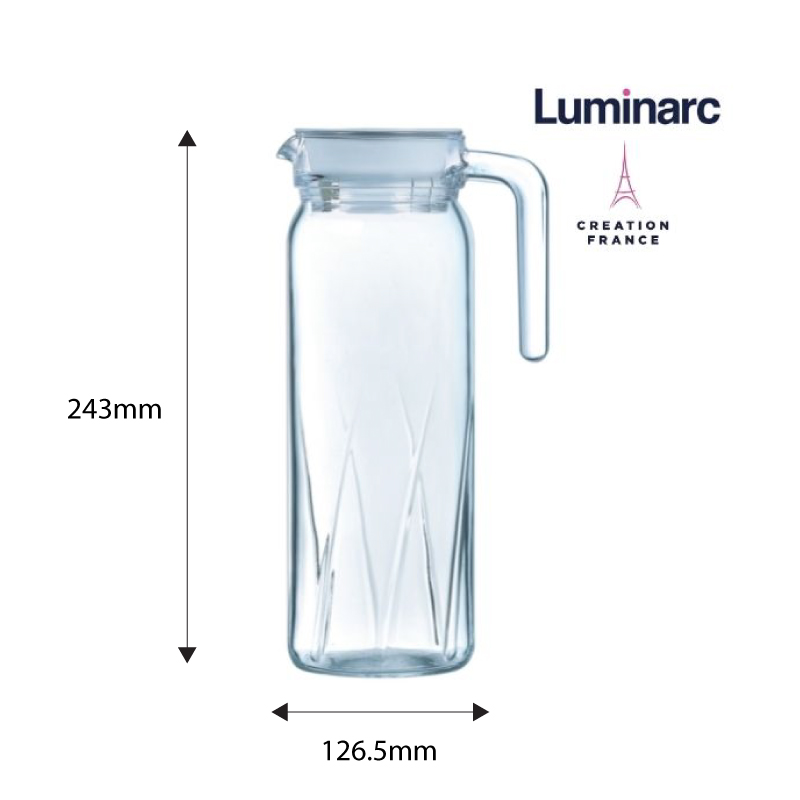 Bình Thuỷ Tinh LUMINARC DONA EMBOSSMENT RAY 1L - LUDOQ0436