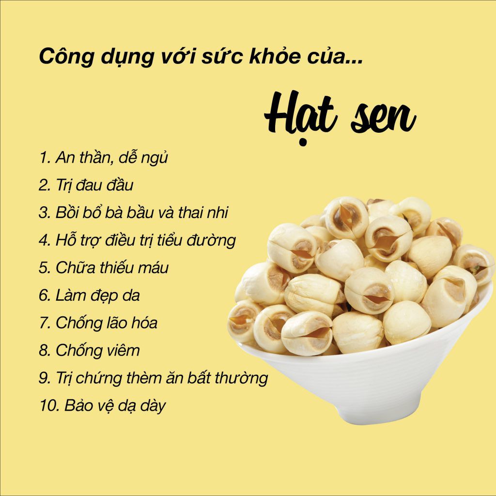 100gr Hạt Sen Trắng Loại 1