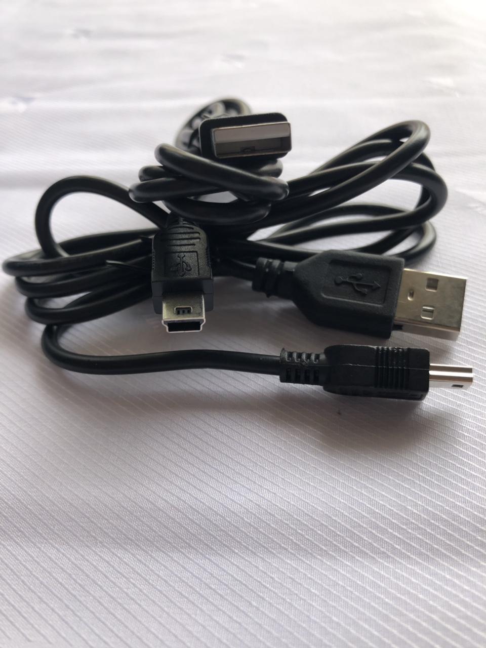 Combo 2 sợi- Dây sạc USB ra mini usb ( đầu hình thang) dài 1 mét